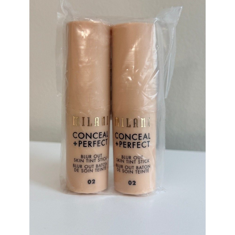 Milani Skin Tint Stick Women 02‎ Fair Cool Neutral Blur Out 2pk NWT